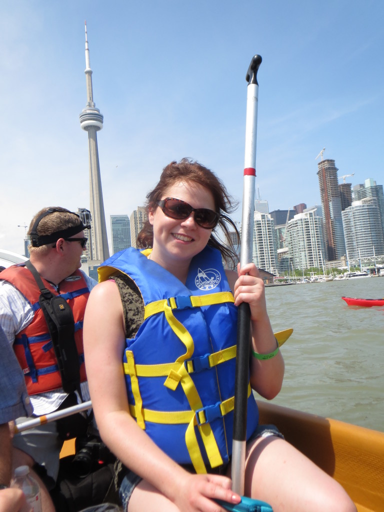 Me during the canoe tour around the Toronto Islands