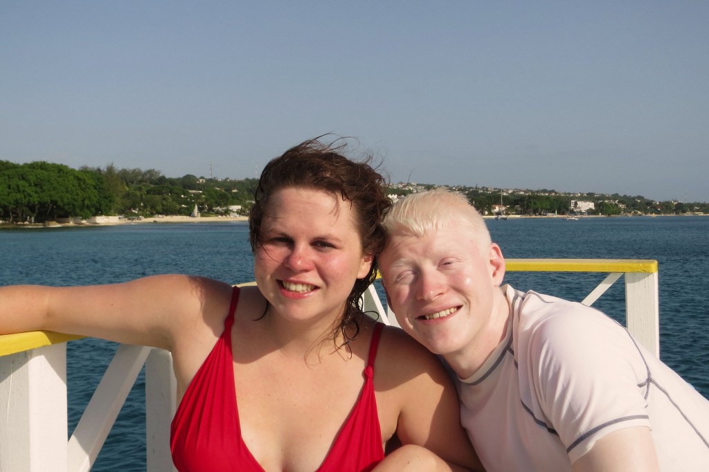 Dave and I enjoying our ride back to shore after our snorkeling adventure.