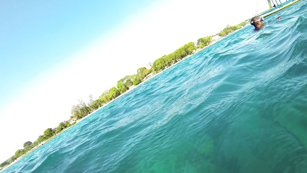 This was the view from where the boat anchored, not far from the coast. 