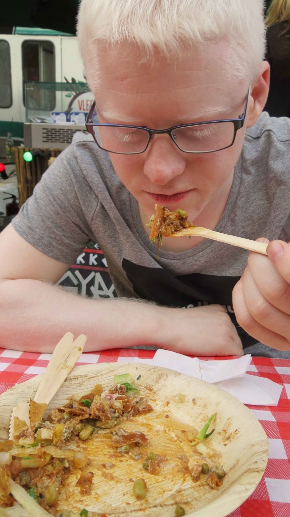 Dave enjoying his food.