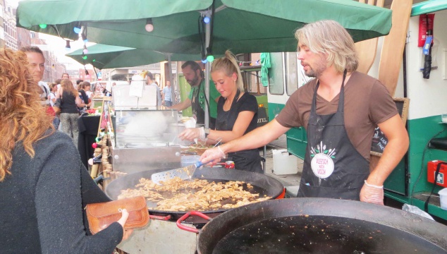 Serving Gyro at the festival.