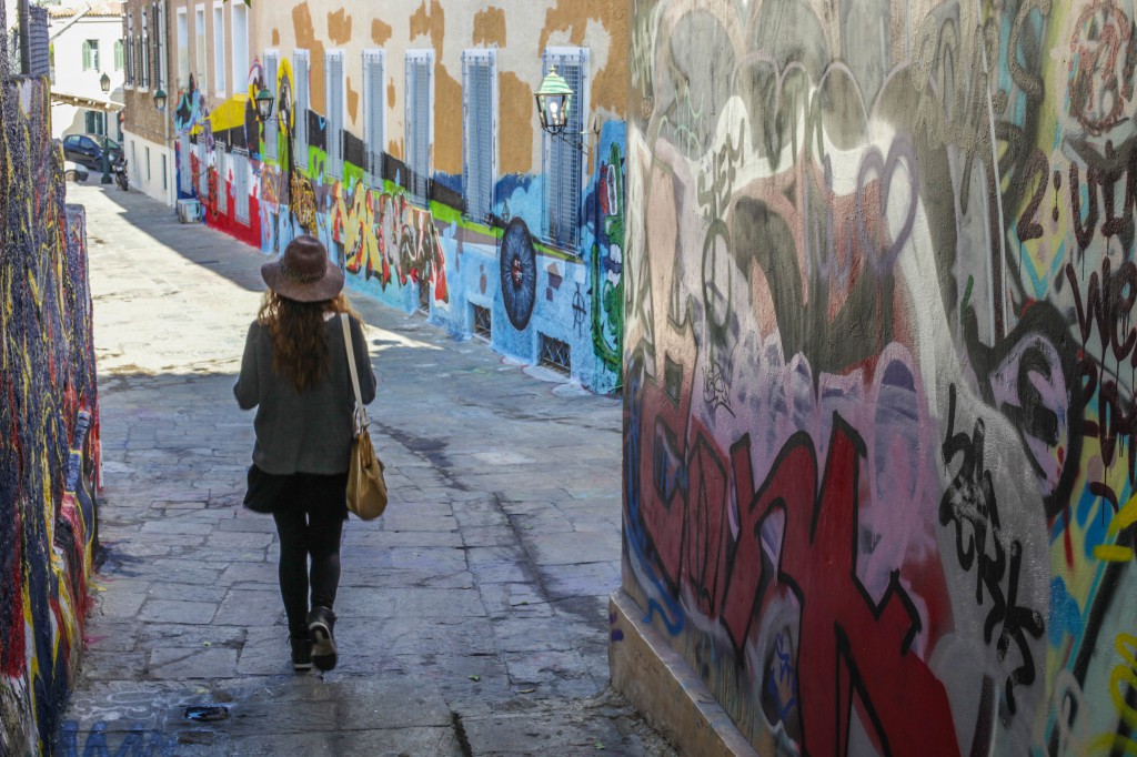 A colourful alley.