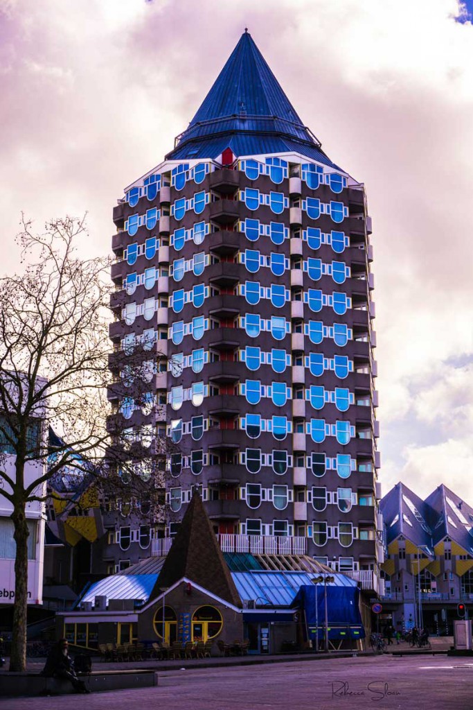 An unusual apartment building in Rotterdam.