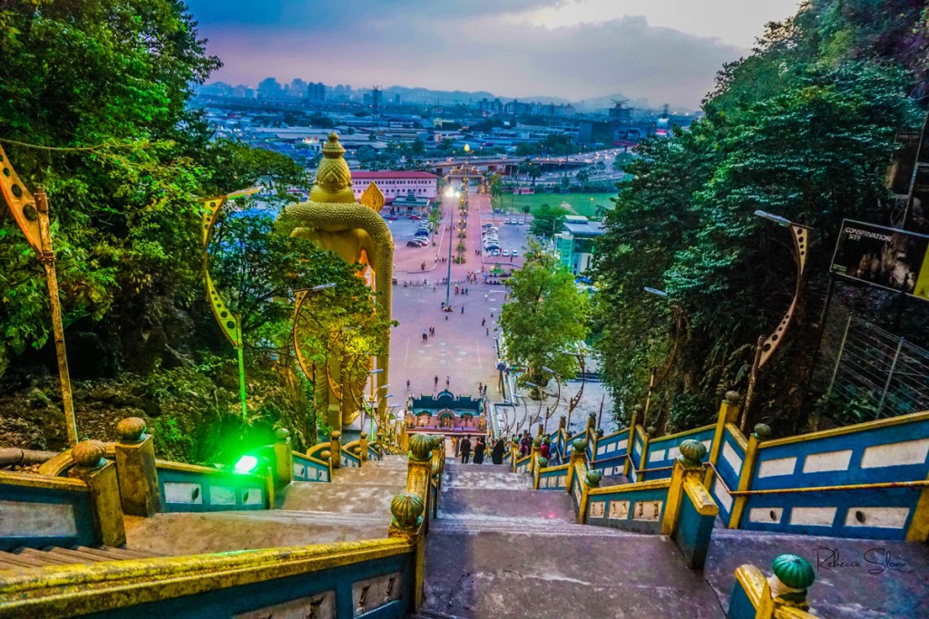 A view of Kuala Lumpr from the Batu Caves.